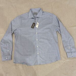 Michael Kors Blue Checkered Shirt Size XL